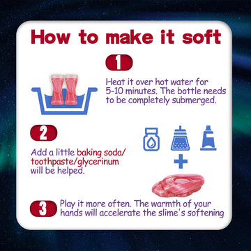 Ghobrofy Galaxy Slime 2 Pack, Stress Relief Clear For Kids Education, Party Favors Soft & Non-Sticky Crunchy For Girls & Boys, R