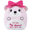 Seaopop Big Sister Plush Toy: 8-Inch I'M The Big Sister Bear With Pink Bow Stuffed Animal Cute Soft Big Sister Plushie Pillows C