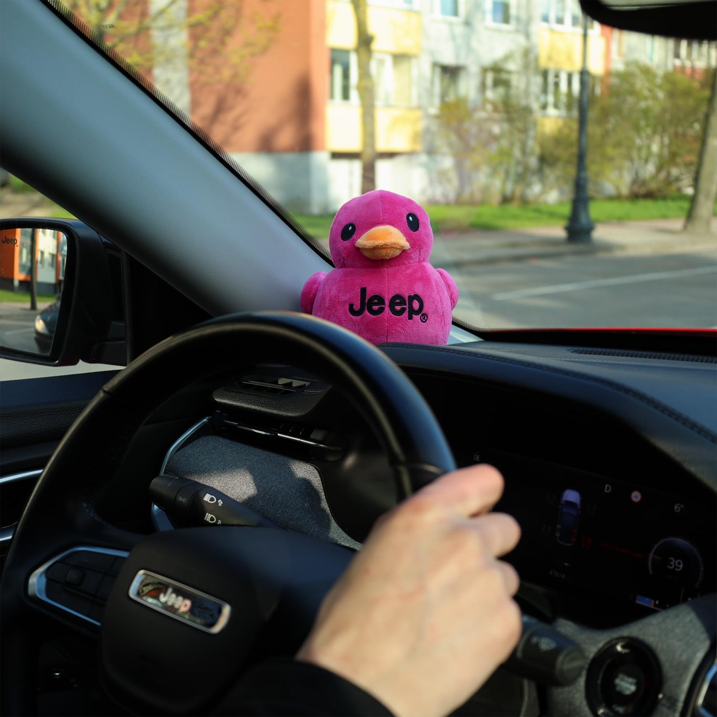 Jeep Text Logo Stuffed Animal Plush Duck Pink -Perfect Enthusiasts You'Ve Been Ducked (Pink)