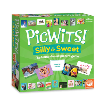 MindWare PicWits! Card Game - Quick 30-Minute Play - Ages 5+, Red, Cardstock