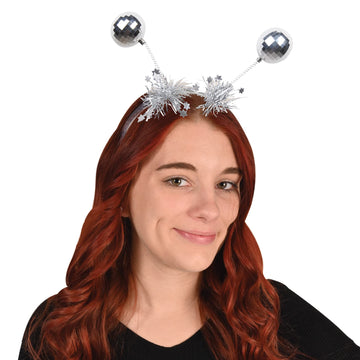 Beistle 20813 3 Piece Silver Ball Boppers, Silver