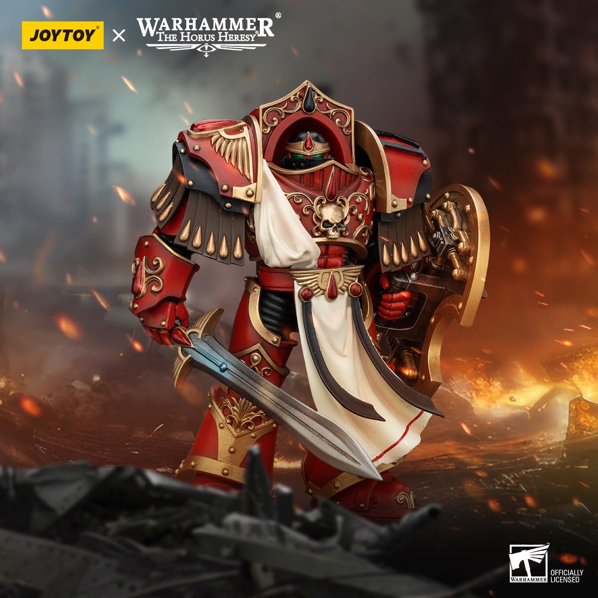 Beerise Joytoy 1/18 Action Figures - Warhammer The Horus Heresy Blood Angels Crimson Paladins Squad Crimson Paladin 1-6,Classic