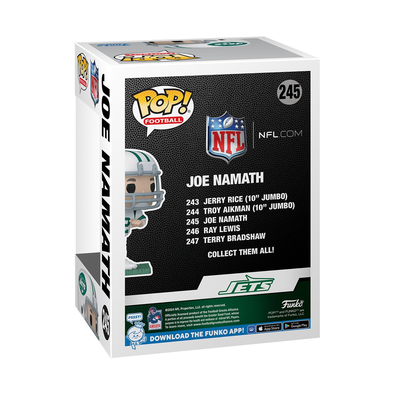 Funko POP! NFL Legends Joe Namath Vinyl Figure - Multicolor - Model 79587 - Collectible for Sports Fans, Kids & Adults