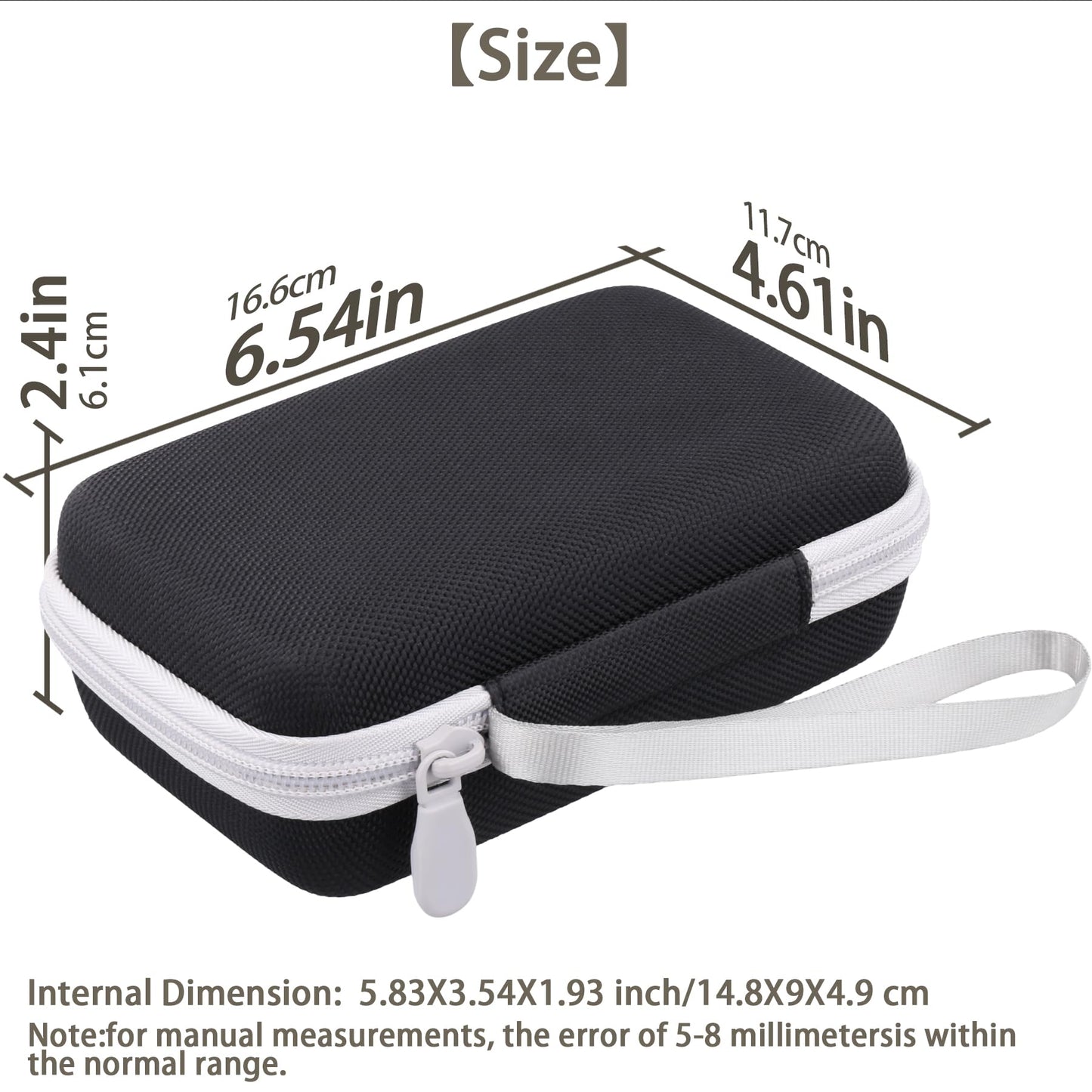 Khanka Hard Travel Case Replacement For Anbernic Rg34Xx Handheld Game Console,Case Only. (Black)