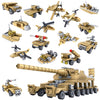 Wingift 544 Piece Ww2 Army Tanks Toy Building Sets, Create A German Dora Heavy Cannon Model/16 In1 Small Military Vehicles,Great