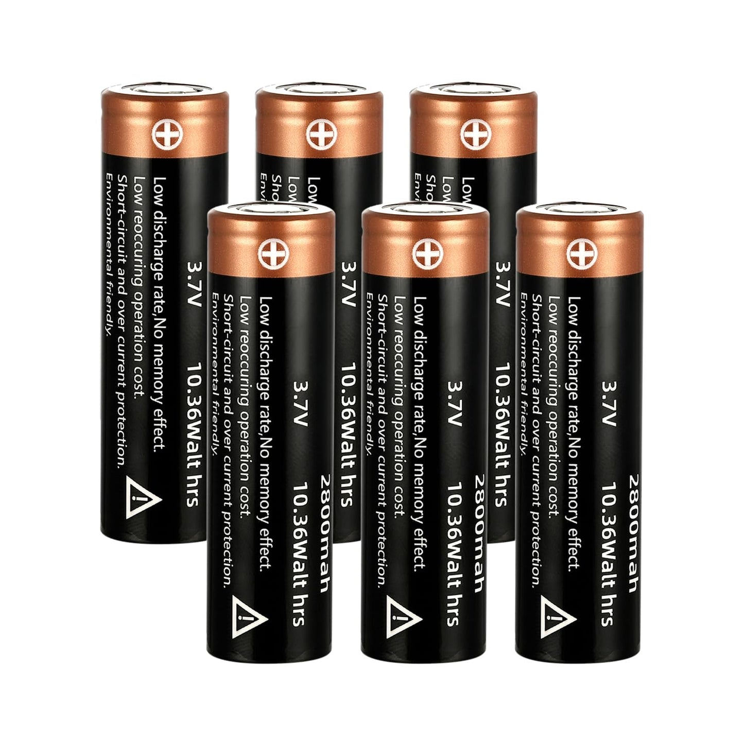 YOWERTTE 3.7 Volt Battery (Flat top) Rechargeable Batteries for Torches, Headlamps, RC Cars, Outdoor Garden Lights, Toys and Mor