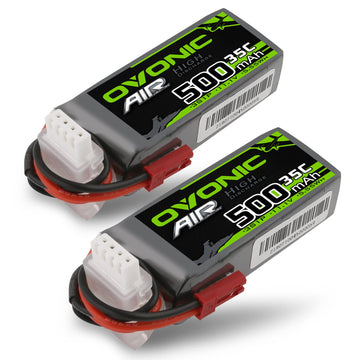 Ovonic 3S Lipo Battery 35C 500Mah 11.1V Lipo Battery With Jst Connector For Rc Airplane Helicopter Quadcopter Fpv Racing Drone(2