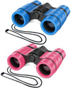 Essenson Binoculars For Kids Toys Gifts For Age 3-12 Years Old Boys Girls Kids Telescope Outdoor Toys For Sports And Outside Play Hiking, Bird Watching, Travel, Camping, Birthday Presents (Set Of 2)