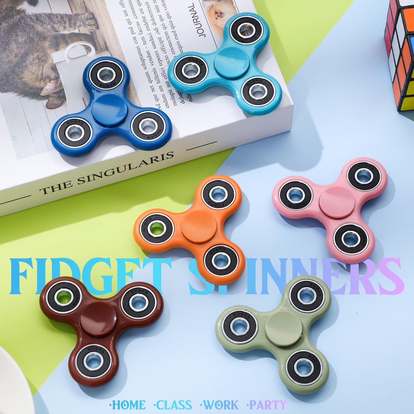 Silipull 36 Pcs Fidget Spinner Toy Hand Fidget Spinner Bulk Sensory Fidget Toy Adults Fidget Spinners For Adults Kids Party Favo