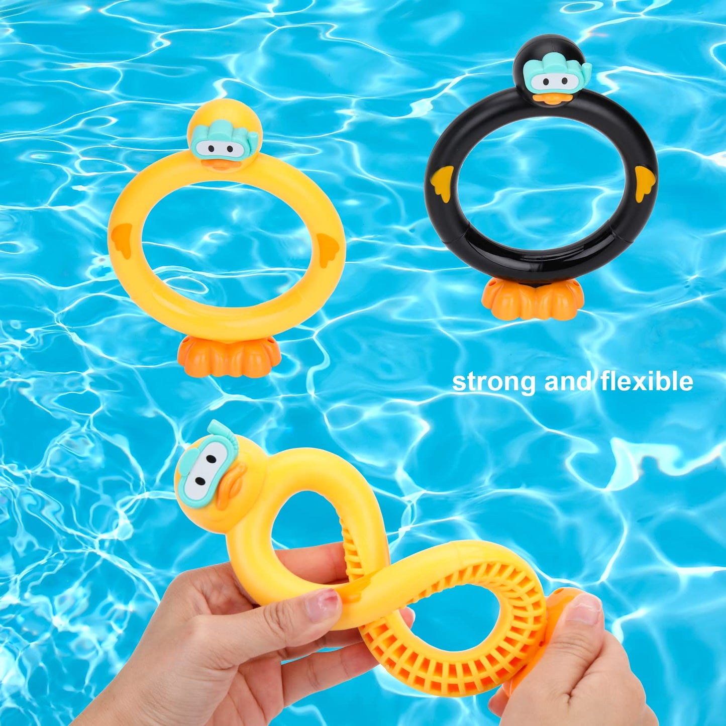 Sasbsc Diving Rings Pool Toys For Kids: 3Pcs Diving Toys Swimming Underwater Training Water Toys For Kids Ages 4-8, Fun Pool Rings Dive Toys For Kids Ages 8-12