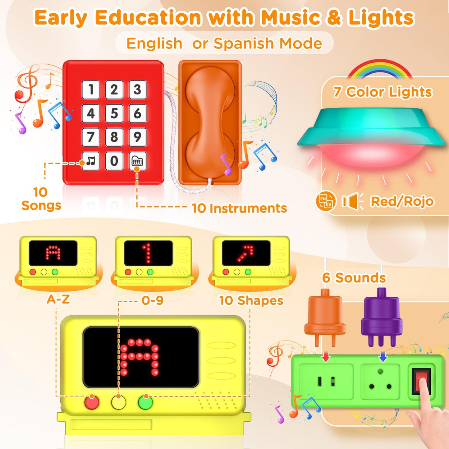 Montessori Busy Board for 1 Year Old Boy Toy, Birthday Gifts for 12-18 Month Old Boy Girl, Learning Toys for Toddlers 1-3, Toddl