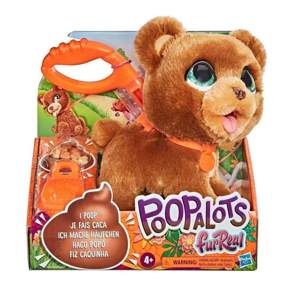FurReal Poopalots Big Wags Interactive Pet Toy, Large Plush, Brown, Model E8947, Ages 4 and Up