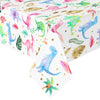 Hapibidesign Girl Dinosaur Birthday Party Tablecloth - Pink Dinosaur Plastic Disposable Table Cover - Girl Dinosaur Party Suppli
