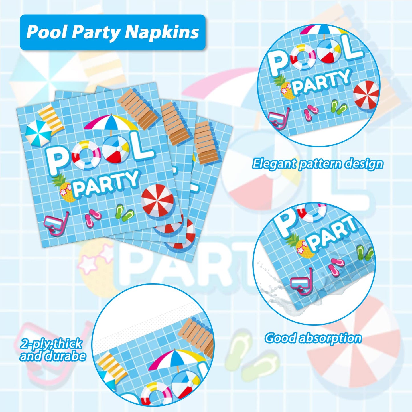 Tevxj 98 Pieces Pool Party Decorations Summer Beach Birthday Party Tablecloths Pool Surfboard Party Tableware Sets For Hawaiian Birthday Baby Shower Party Supplies Favors
