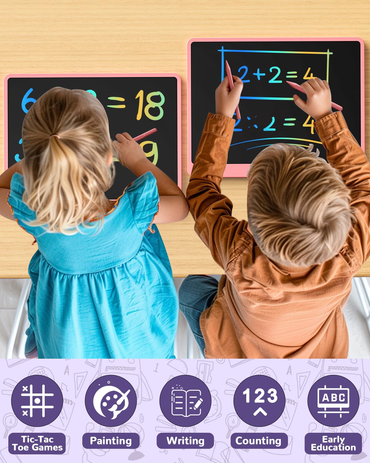 ORSEN LCD Writing Tablet 16 inch - Toddler Toys for 3 4 5 6 7 8 Year Old Girls Boys Birthday Gift Doodle Board Colorful Drawing