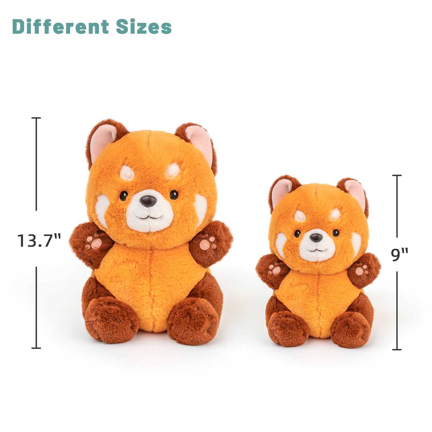 Adorlynetty Big Red Panda Stuffed Animal Panda Plushie Red Panda Plush Toy Gift For Kids Girlfriend Birthday Panda Plush