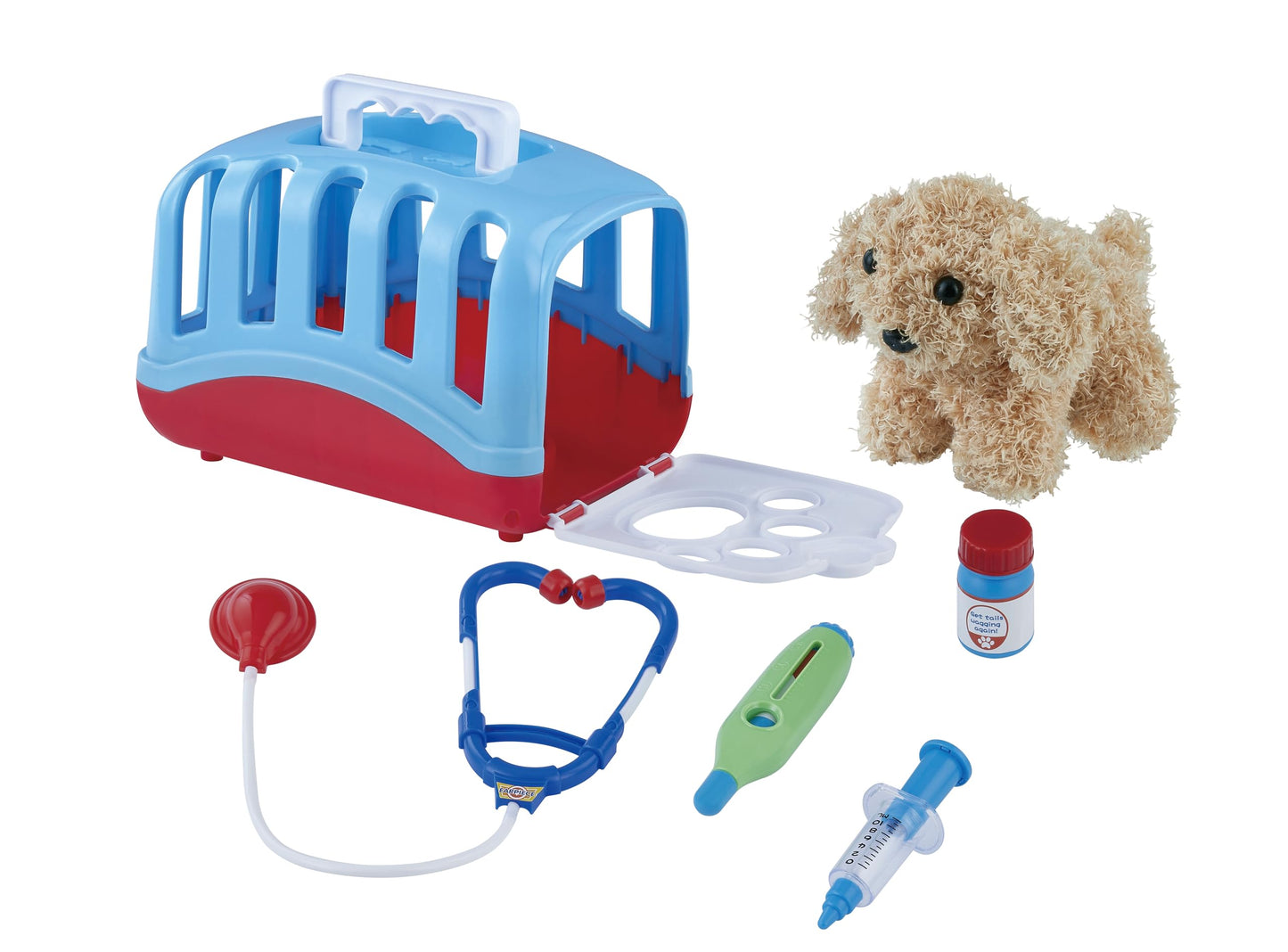 My World My Play Vet Set with Puppy and Accessories, Examine and Treat Play Vet Set, 6 Piece Set Includes Puppy Patient, Doctor