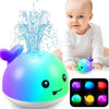 Zhenduo Baby Bath Toys, Bath Toys, Whale Spray Water Bath Toy, Sprinkler Bathtub Shower Toys For Toddlers Kids Boys Girls, Pool Toy For Baby (White)