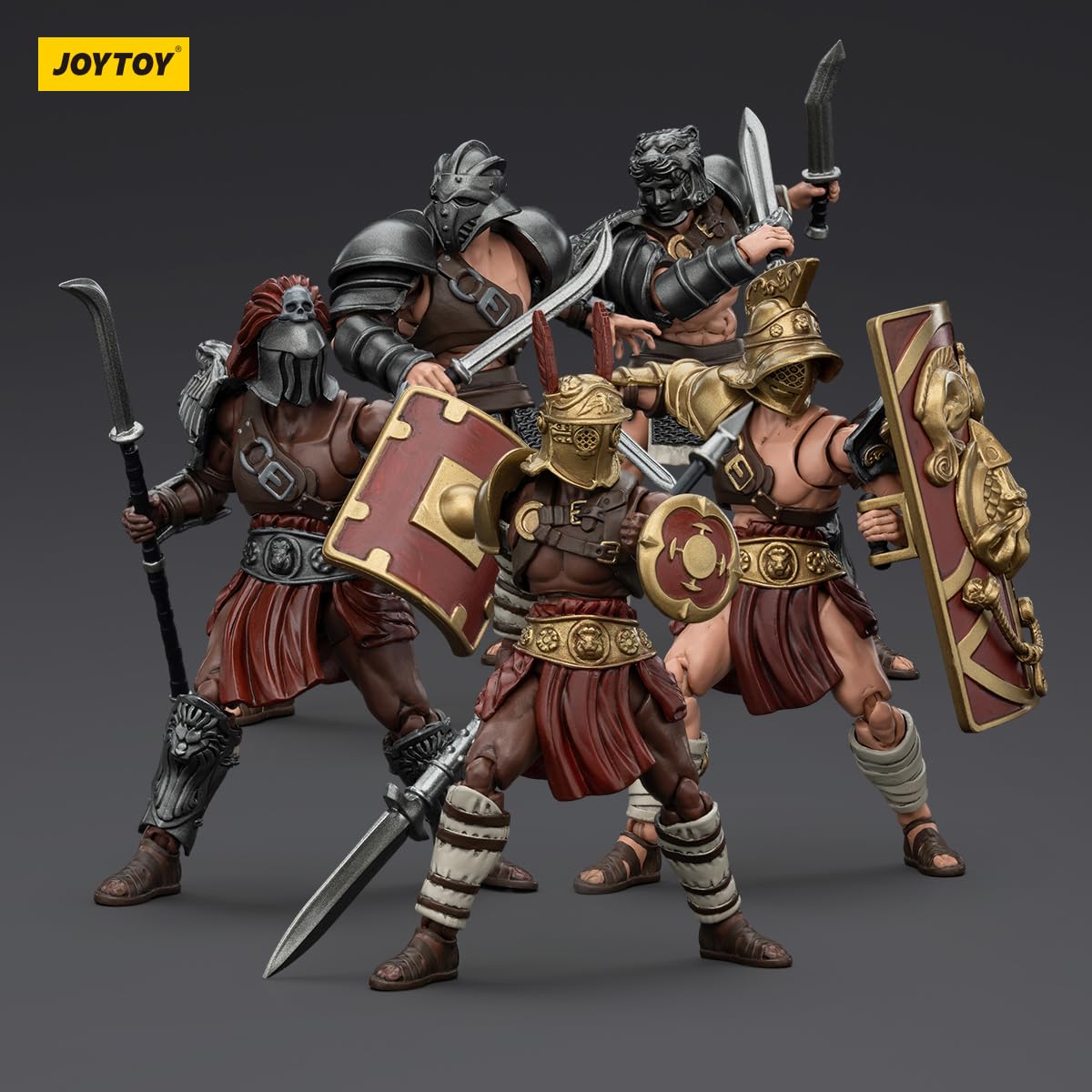Beerise Joytoy 1/18 Action Figures - Strife Roman Gladiator Hasta Gladiator,Thraex Gladiator,Secutor Gladiator,Dimachaerus Gladi