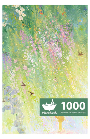 Momibook Puzzles For Adults 1000 Piece Jigsaw Puzzles Of Spring Secret Realm, Twinkle Laminate Painting Image Difficult Challeng