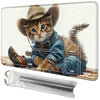 Rwutytiul Cat Card Playmat 24 X 14 Inch With Playmat Tube Bag, Card Gameplay Playmat With Zones Commander Deck Board Mtg Rpg Ccg