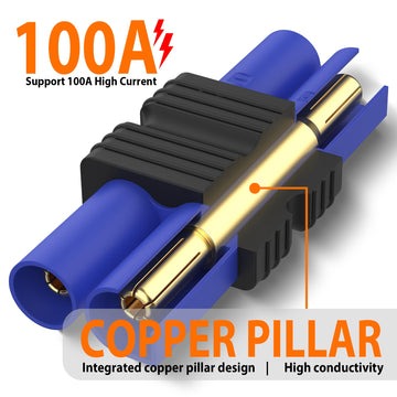 Laisomeke EC5 Male to EC5 Male Adapter, EC5 Male to Male Connector Adapter for RC Lipo Battery EC5 to EC5 Adapter (2Pack)