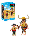 PLAYMOBIL Asterix 71545 Costa y Bravo and Pepe Bold Duo from The Asterix Universe Includes decorative replica blade and Slingshot Imaginative Toy for Ages 5 and Up