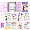Magnetic Dress Up Paper Doll Pretend Play Game Toys,Dollhouse Magnet People Clothes Puzzles Development For 3+ Year Old Girls To