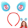 Uderwarb Dr Thing Headband One Blue Fur Headband For School Festivals Halloween Costume Party