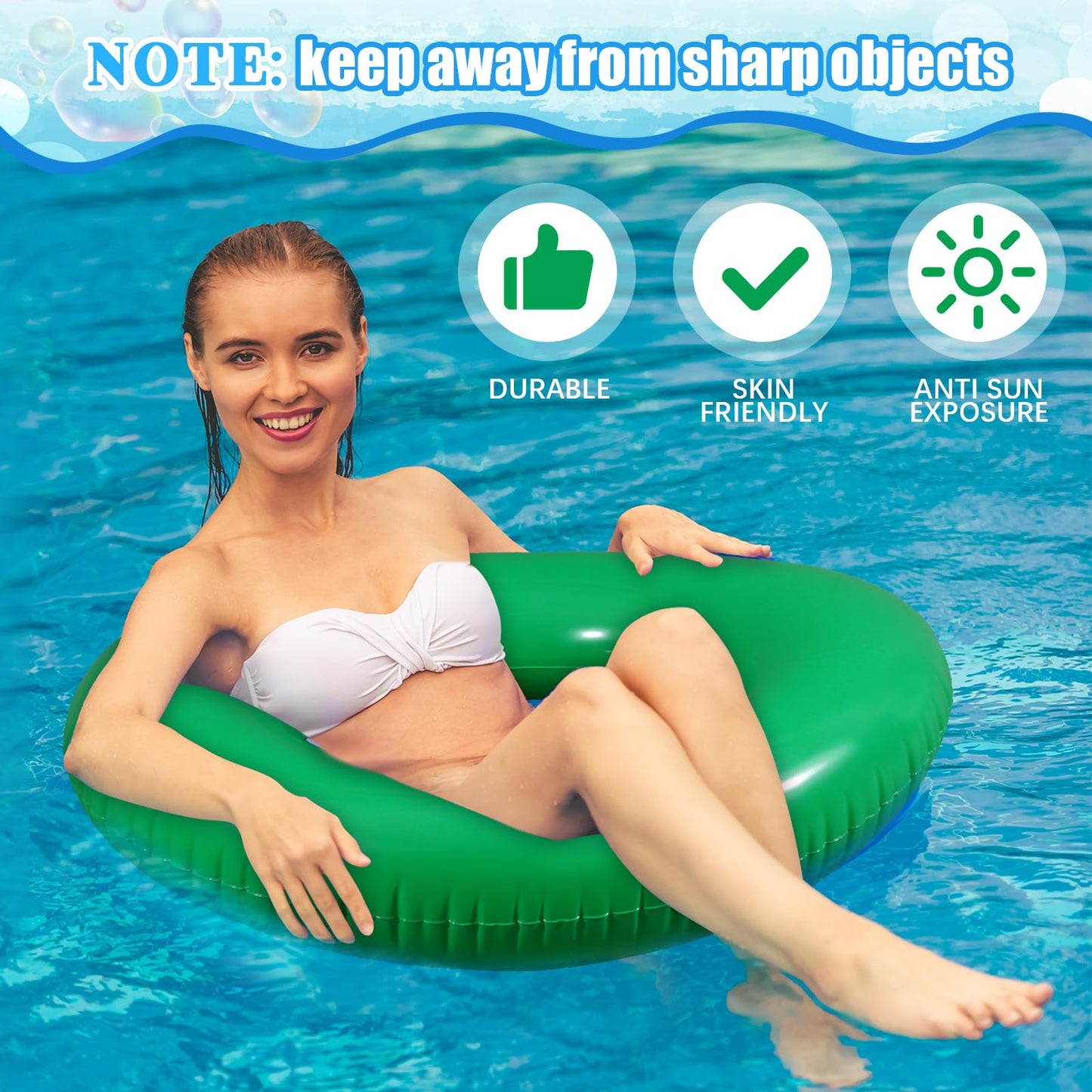 Jellyarch 6 Pcs Inflatable Pool Floats 28 Inch Float Tube For Kids And Adults Swimming Ring Pool Floaties For Beach Party Decora