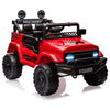 Hetoy Electric Car For Kids, 12V Ride On Truck Car With Remote Control Spring Suspension, Led Lights, Music, 3 Speeds