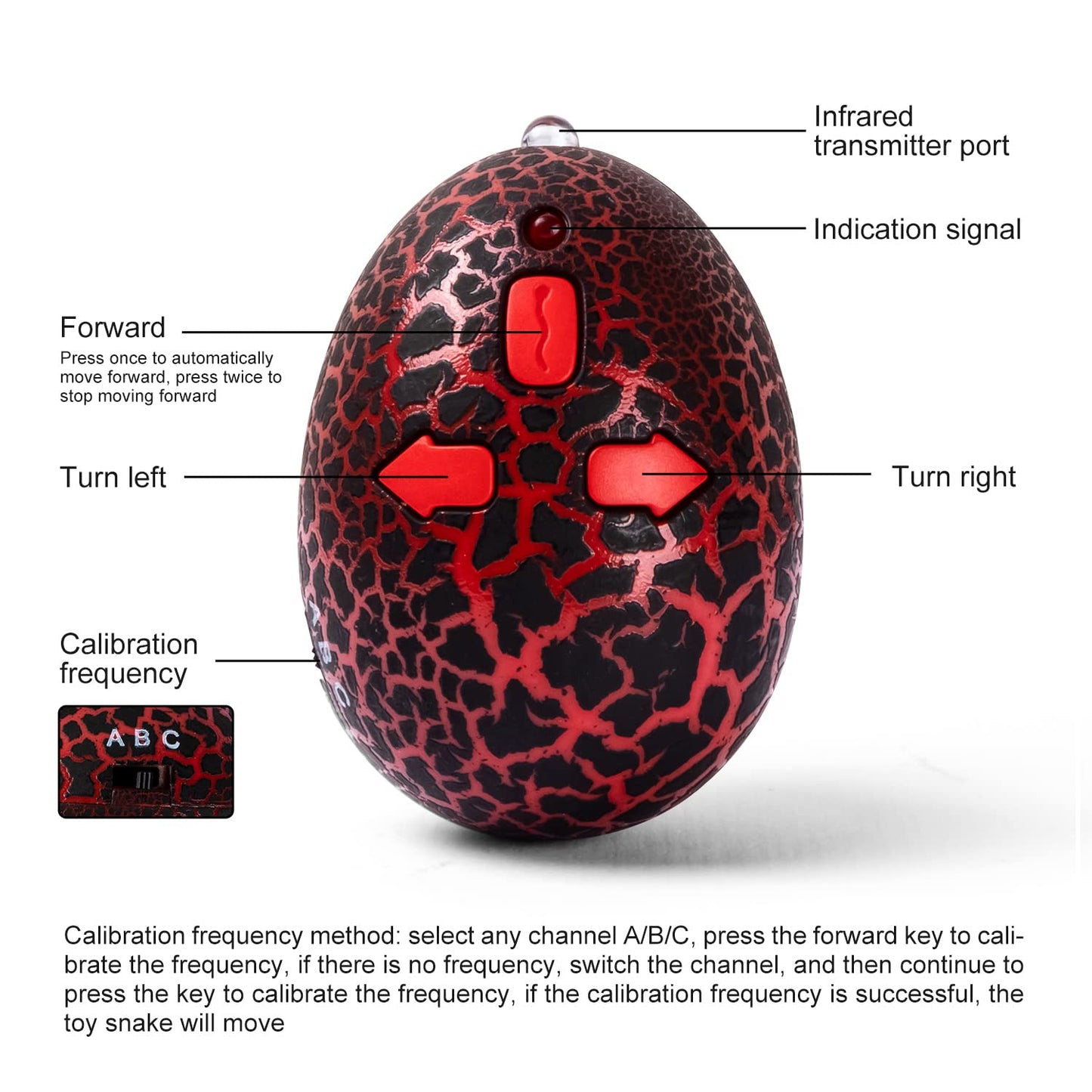 Amchsuri Rc Snake Toy: Realistic Prank Cobra, Rechargeable, Smart Sensing, Infrared Controller For Kids/Cat (Black)