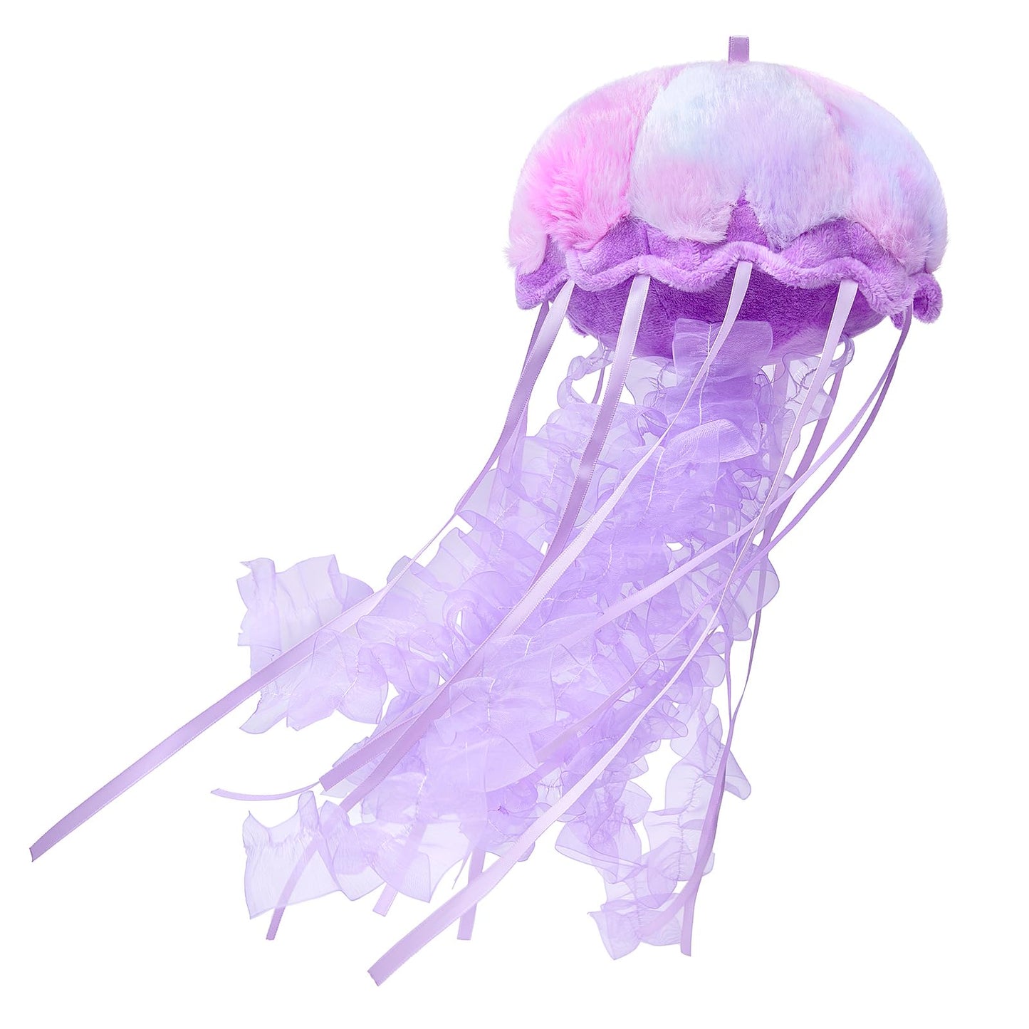 Double Bread Jellyfish Plush Toy - Cute Sea Animal Stuffed Animal, Bright Purple, Polyester, Perfect for Birthday Room Decor
