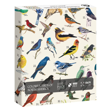 Vintage Bird Puzzles For Adults 1000 Pieces, Animal Hummingbird Puzzle Of 36 Colorful Birds In North America, Bird Jigsaw Puzzles Nature