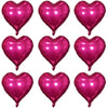 Hot Pink Heart Balloons Pack Of 10,18 Inch Vibrant Pink Valentines Day Balloons Heart Balloons For Valentines Day Decorations Pr