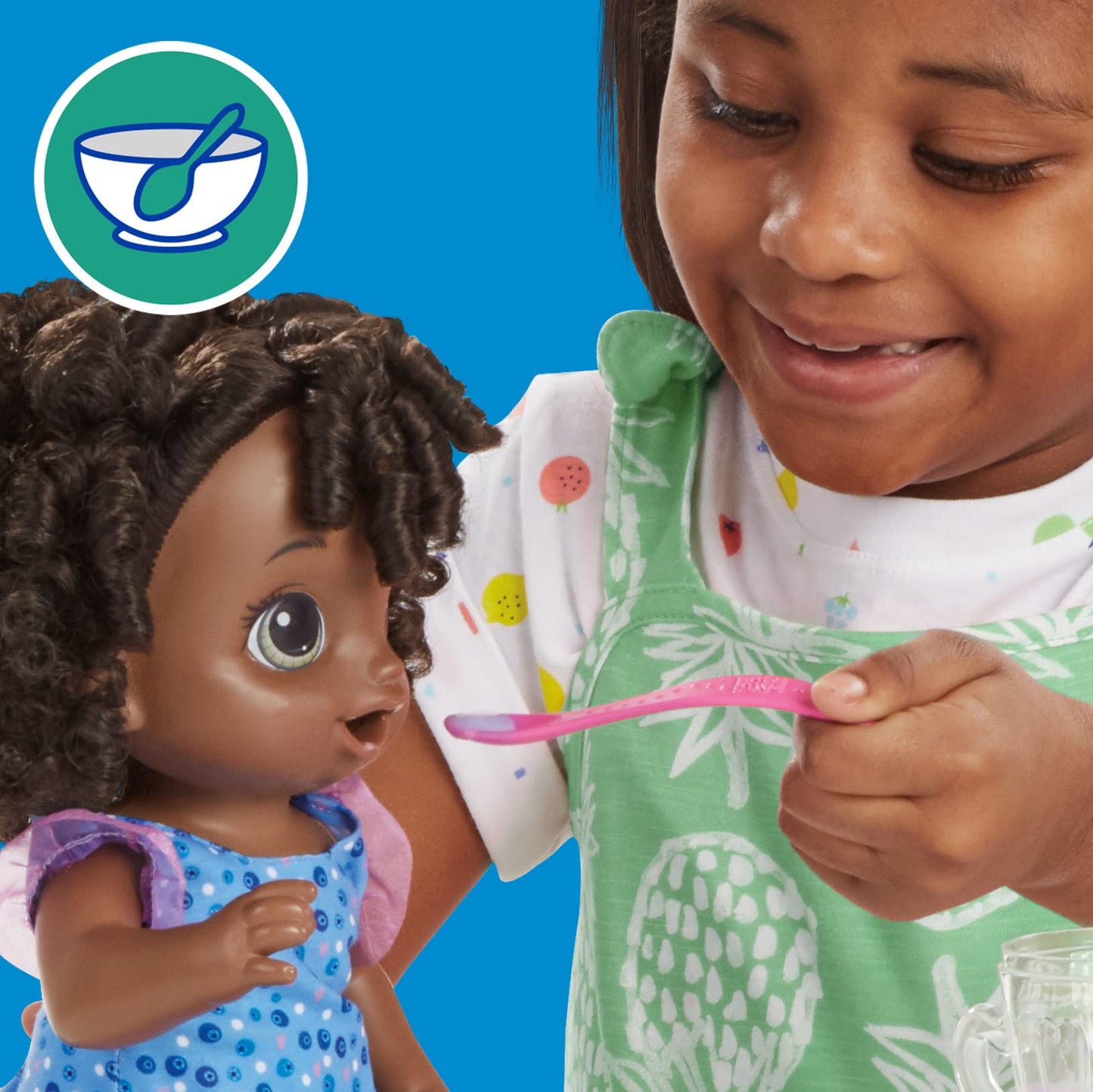 Baby Alive Magical Mixer Baby Doll Berry Shake With Blender Accessories, Drinks, Wets, Eats, Black Hair Toy For Kids Ages 3 And Up