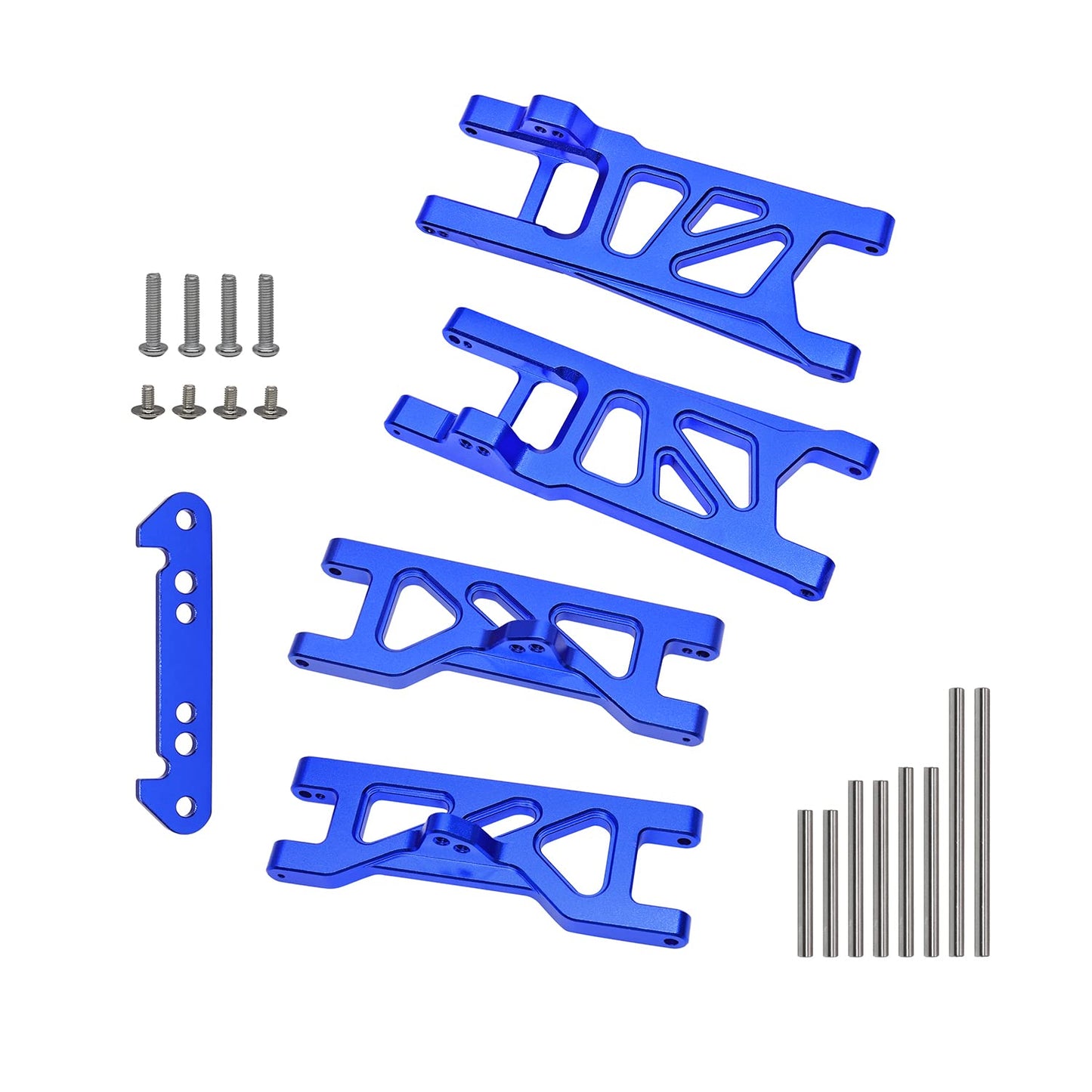 GTHELE Aluminum Front&Rear Suspension A Arms Steering Blocks Stub Axle Carriers for 1/10 ECX 2WD Series RC Car Upgrade Parts-Rep
