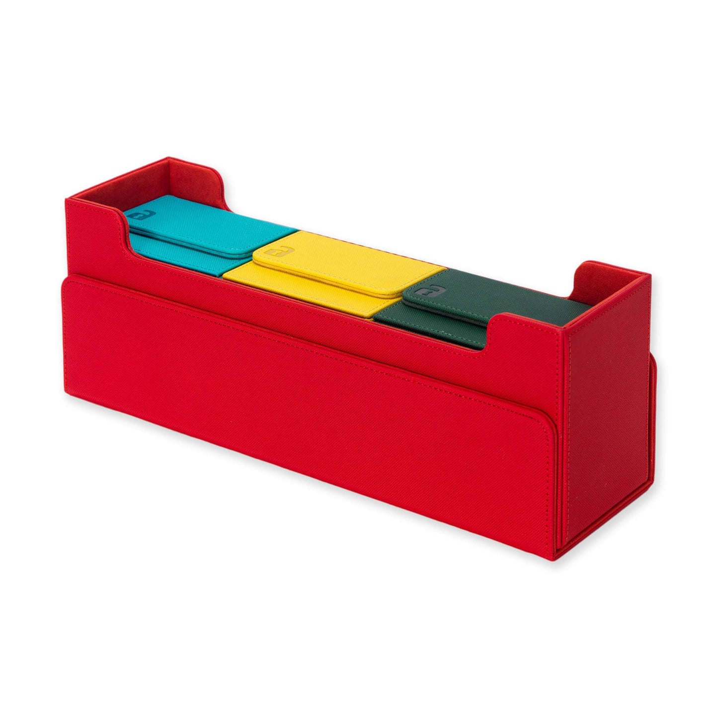 Vault X Exo-Tec Card Box 450+ - Red, Magnetic Lid, Dividers & Foam Fillers for TCG/CCG & Sports Cards Storage