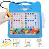 Magnetic Letters And Numbers Set For Toddlers - Magnet Drawing Doodle Board With Beads And 2 Pens, Magnetic Dot Art, Preschool Learning Abc Math For 3 4 5 Years Old Girls Boys