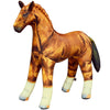 Jet Creations Inflatable Horse 38 L x 30 H - Golden Brown Blow Up Animal Toy for Kids Ages 3+ - Halloween, Fall & Western Party,