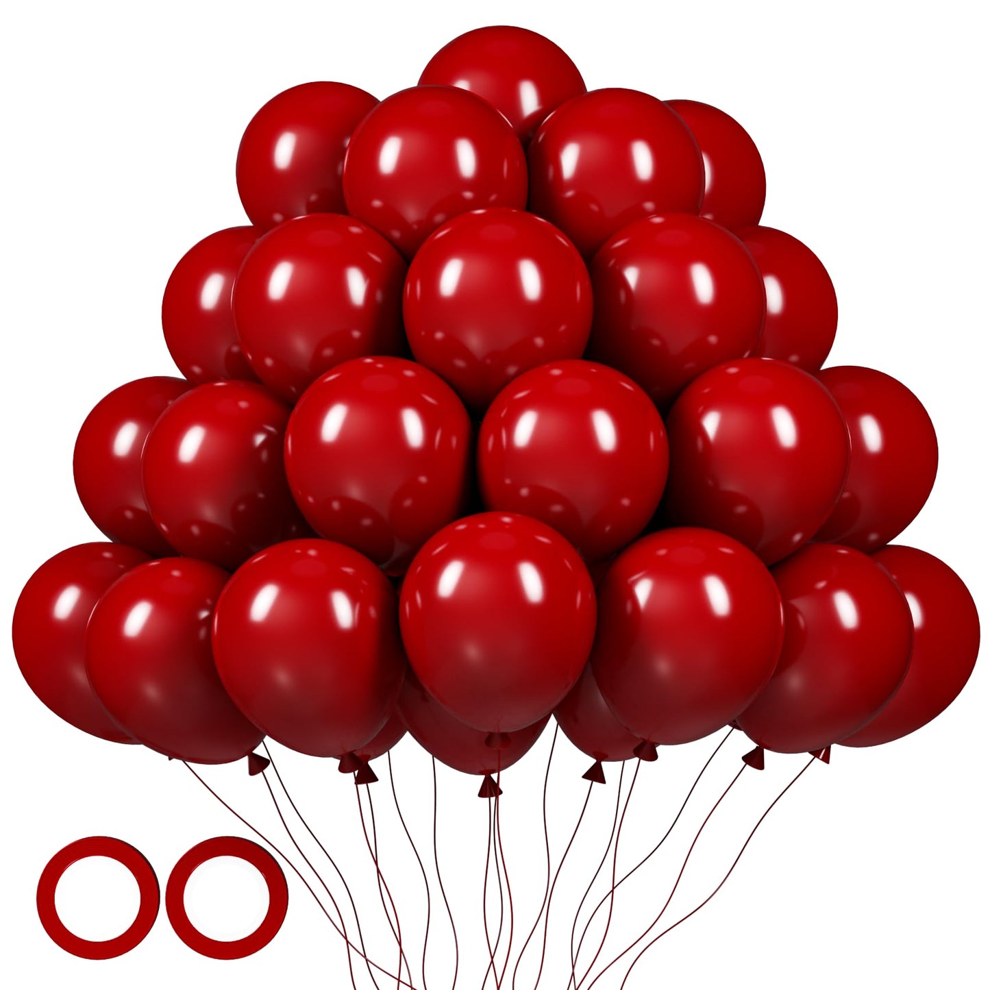 Voircoloria 105Pcs Ruby Balloons 12Inch Party Latex Balloons For Boys Girls Birthday Baby Shower Gender Reveal Wedding Sunflower