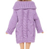 Bjdbus Winter Turtleneck Sweater Clothes For 11.5 Inch Girl Doll Accessories (Purple)