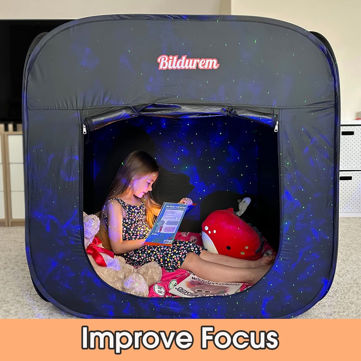 Sensory Tent For Kids With Autism, Adhd, Spd - Calm Corner Helps Children Relax, Reduce Anxiety & Improve Focus - Portable Pop-U