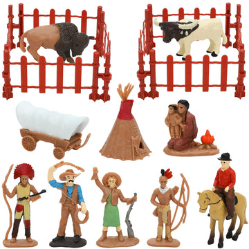 Onest 57 Pieces Native American Figurines Indian Figurines Indians Historical Plastic Action Figures For Projects Decoration Bir