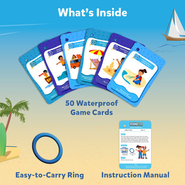 Skillmatics Scavenger Hunt Card Game - 50 Waterproof Cards, Outdoor Fun for Ages 4-7, Multicolor