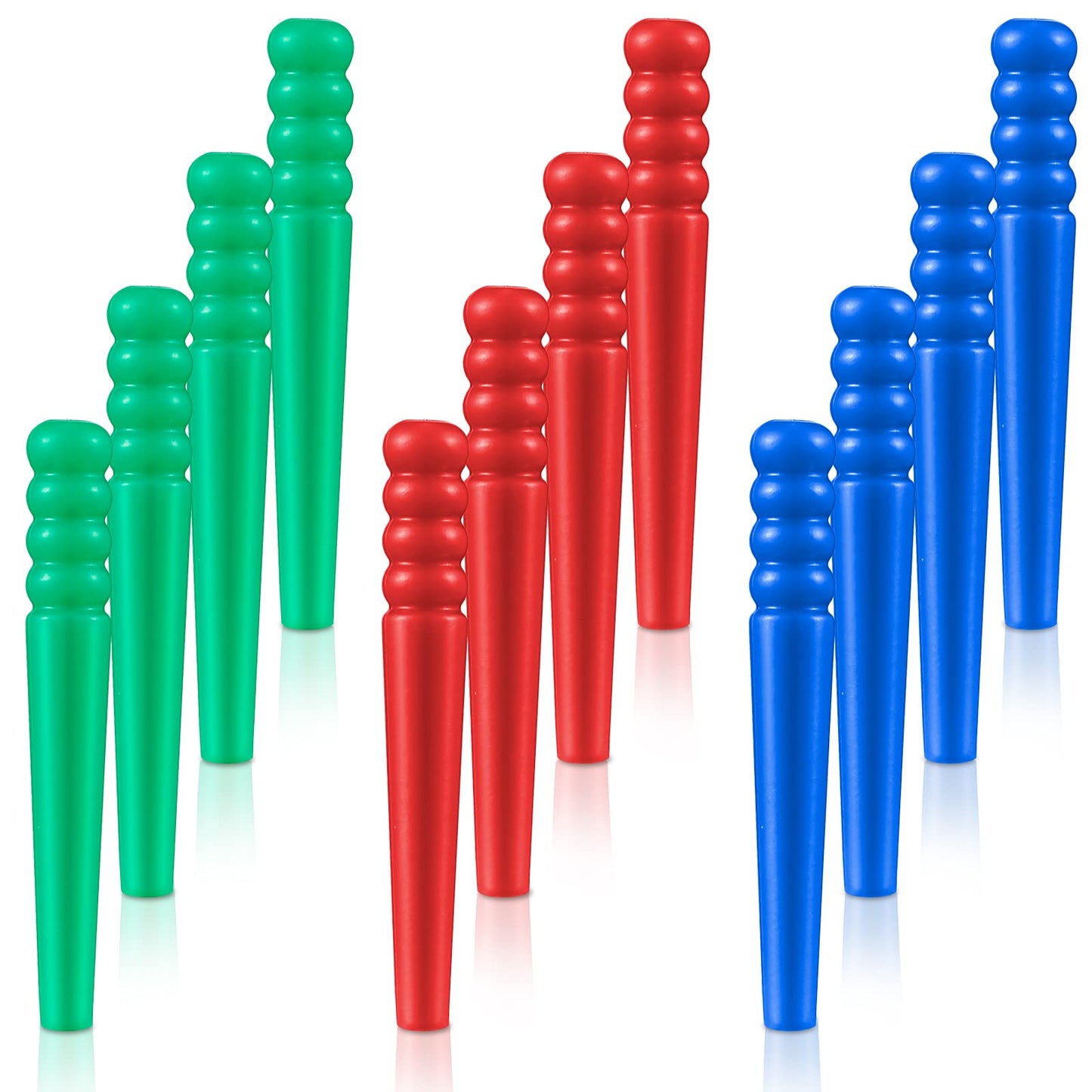 Chalyna 48 Pcs Plastic Cribbage Board Pegs Bulk 3 Colors Tapered Replacement Standard Pegs For Cribbage Traditional Board Game