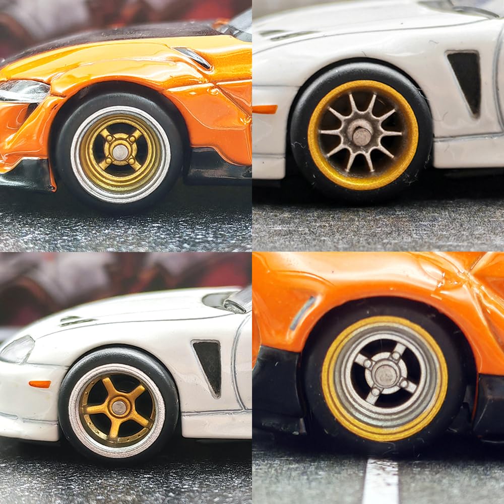 1/64 Wheels and Tires, Real Rider Series,Upgrade Mainline Diecast Model Cars,Mixed 5 Sets of Electroplated and Gold Silver Dual