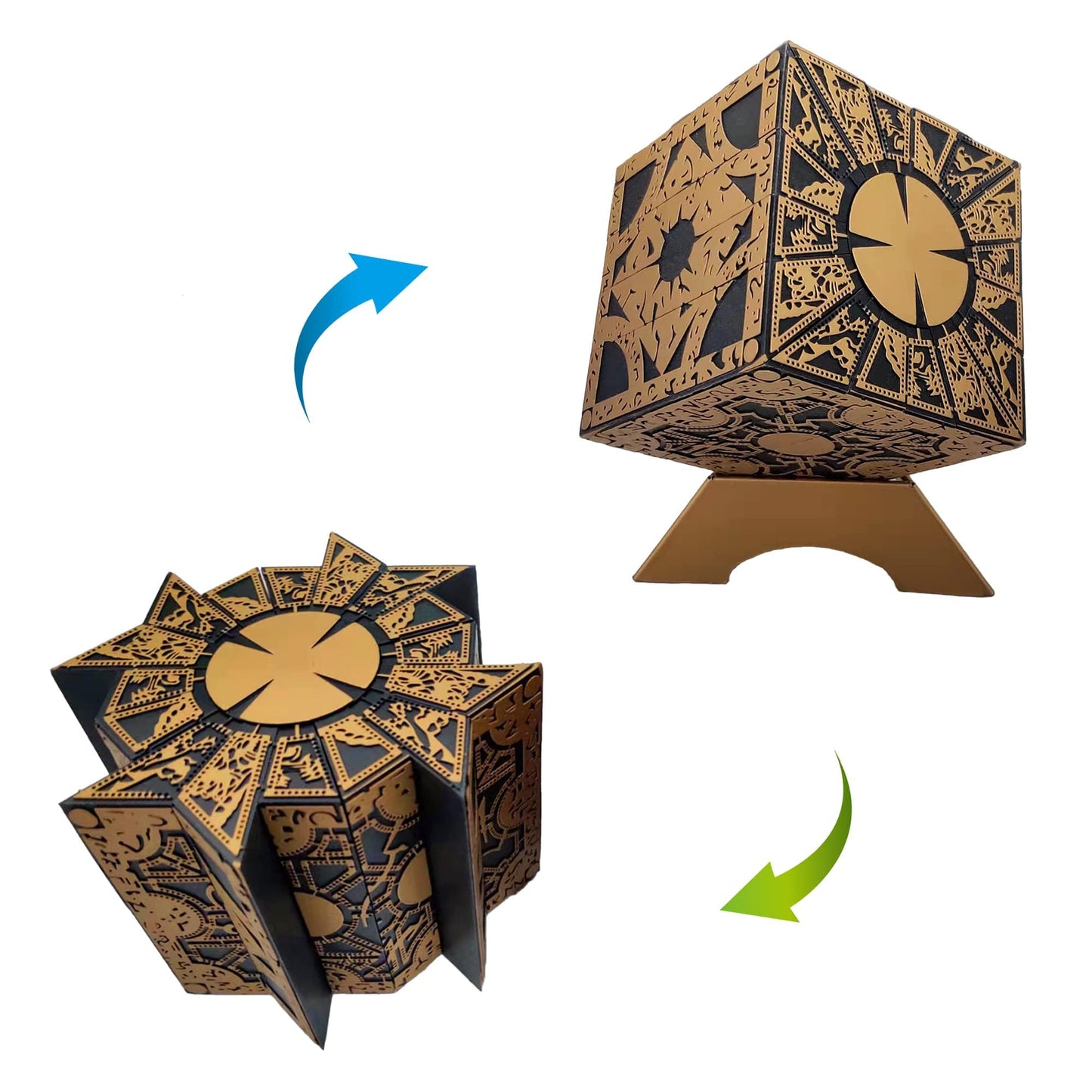 Hellraiser Puzzle Box, Lament Configuration, Halloween Cenobites Pinhead Cosplay Movies Props (Style-A)