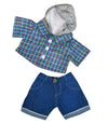Skater Hoodie With Denim Pants Teddy Bear Outfit (16')