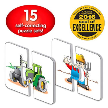 The Learning Journey: My First Match It - On The Farm - 15 Self-Correcting Farming Image Matching Puzzles , White
